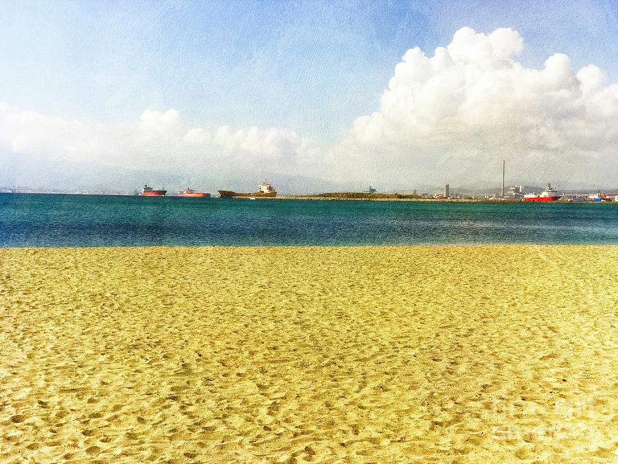 Beach Photograph - The Bay of Gibraltar by Mary Machare