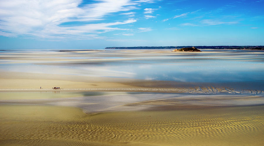 The Bay of the Mont Saint-Michel - tide out. Photograph by John Paul Cullen