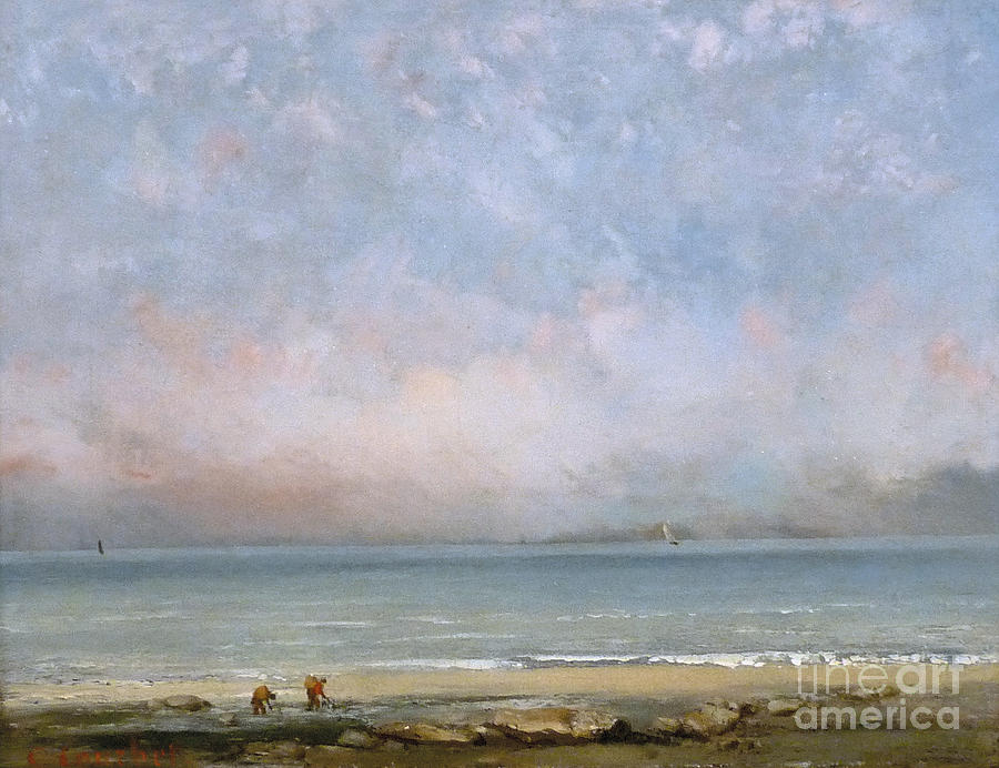 The Beach at Trouville Painting by Celestial Images