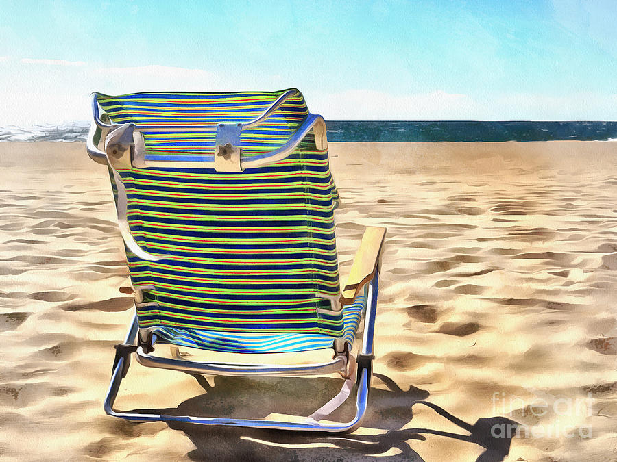 Beach Photograph - The Beach Chair 2 by Edward Fielding