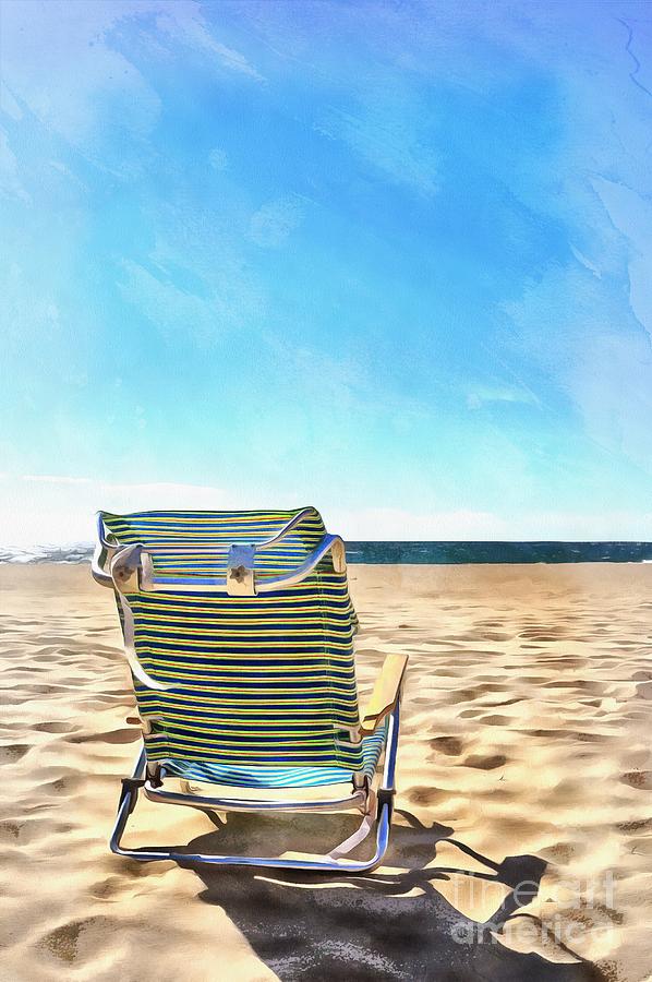 Beach Photograph - The Beach Chair by Edward Fielding