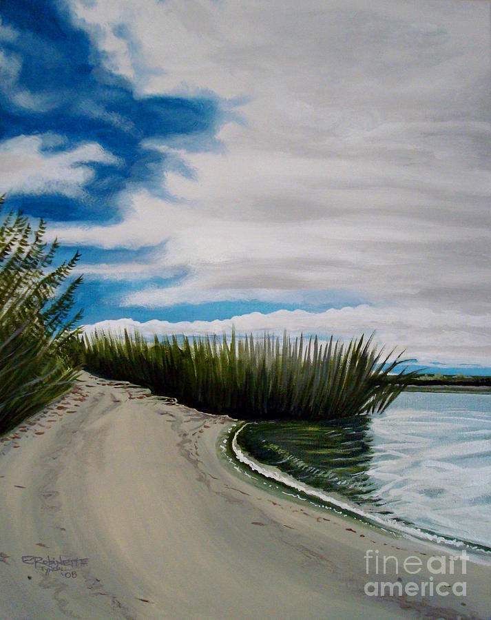 The Beach Painting by Elizabeth Robinette Tyndall