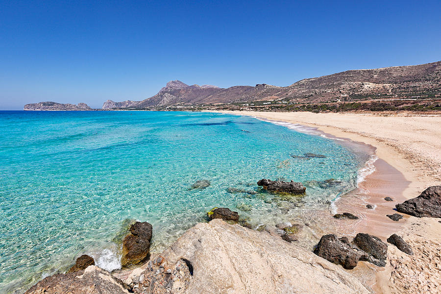 The beach Falassarna in Crete - Greece Photograph by Constantinos Iliopoulos