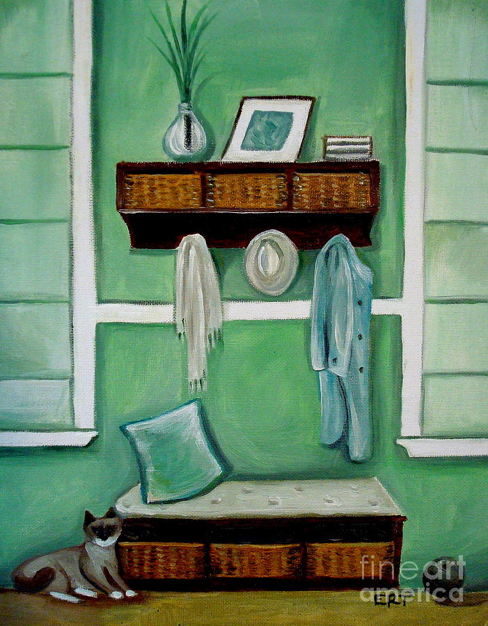 The Beach House Painting by Elizabeth Robinette Tyndall