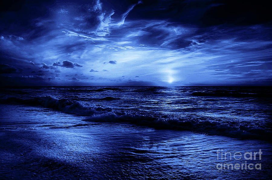 Beach Photograph - The Beach In Blue by KaFra Art