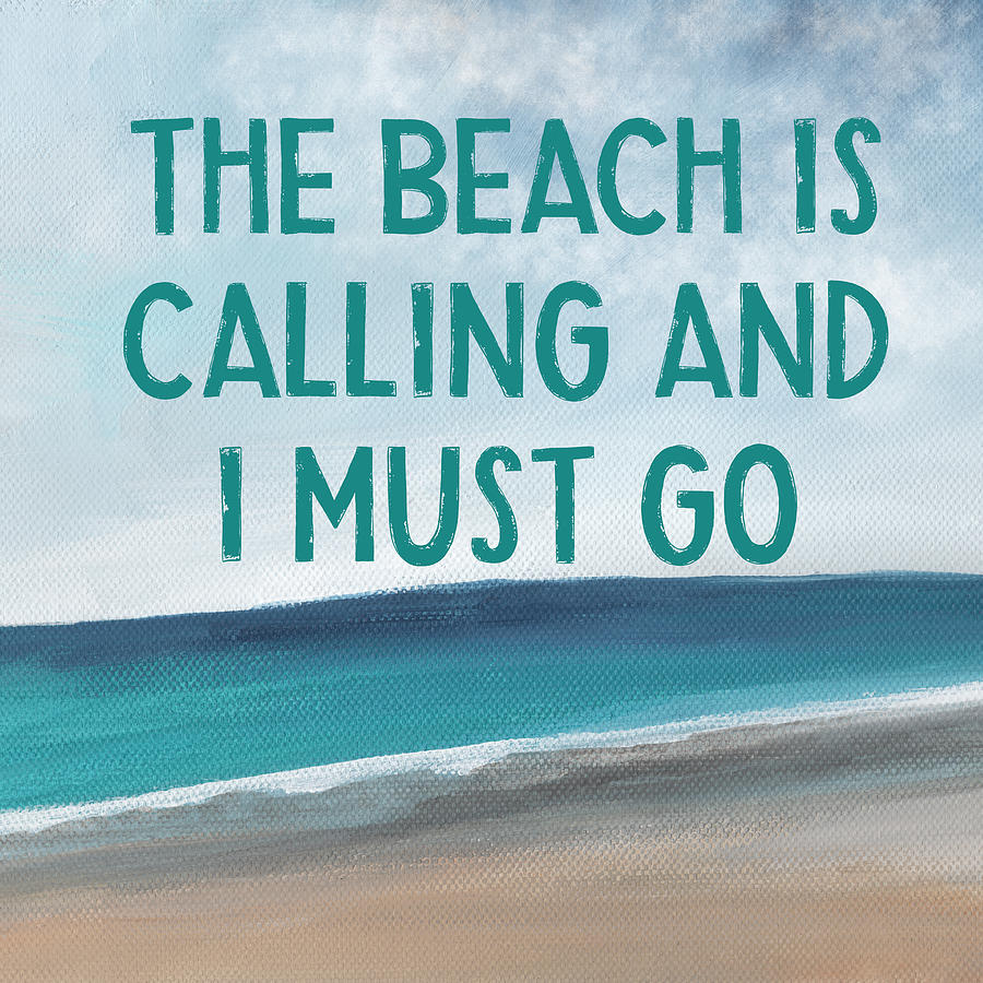 The Beach Is Calling 2- Art by Linda Woods Mixed Media by Linda Woods
