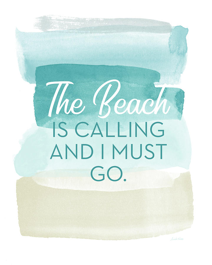 The Beach Is Calling- Art by Linda Woods Mixed Media by Linda Woods