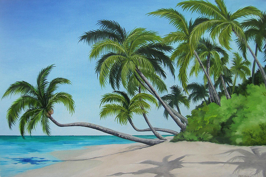 The Beach Painting by Juan Alcantara