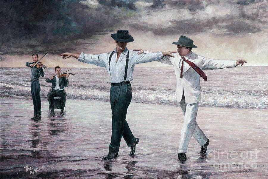 Edward Hopper Painting - The Beach Quartet by Theo Michael