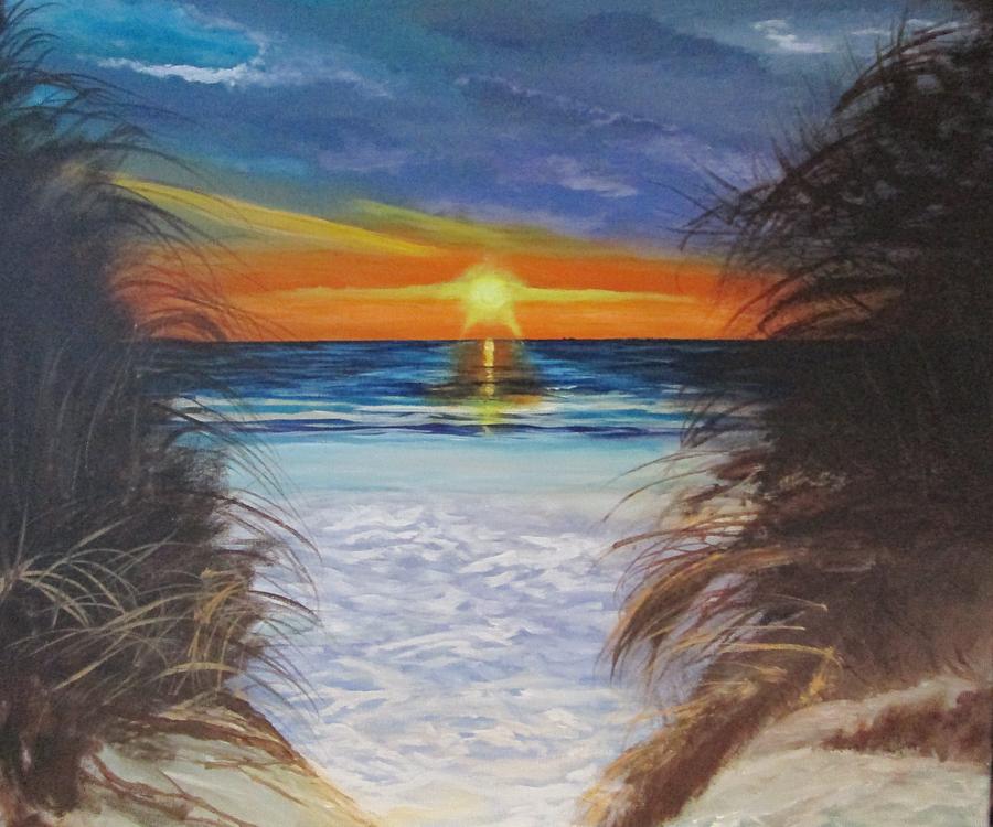 The Beach Painting by Robert Clark