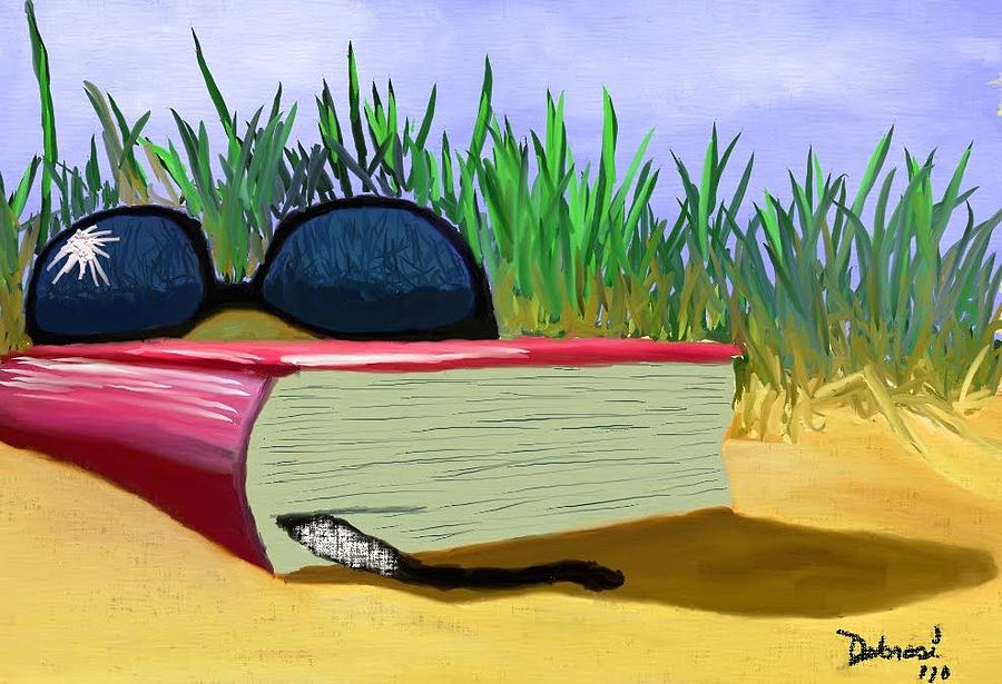 The Beachin Red Book Painting by Deb Rosier