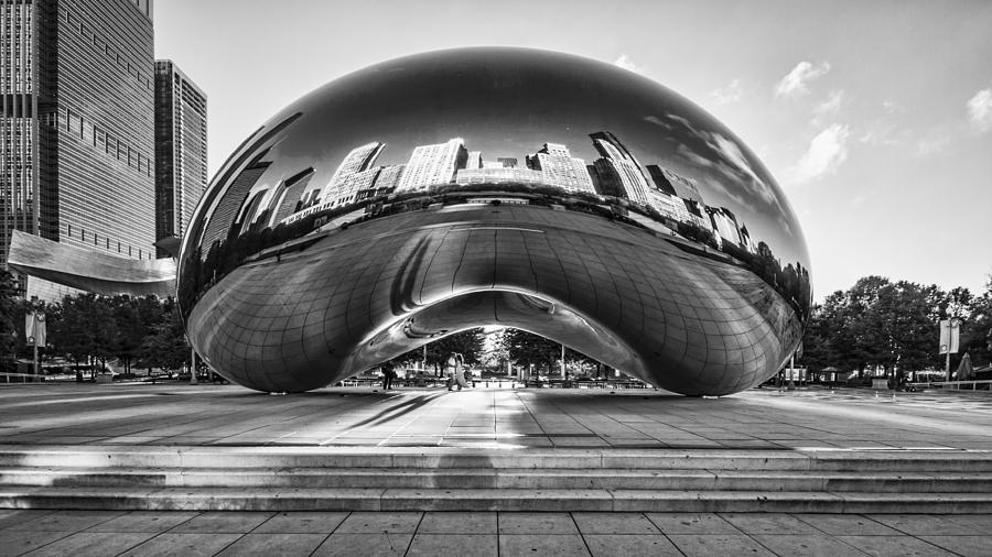 Cloudgate in Chicago B/W Photograph by Lindley Johnson