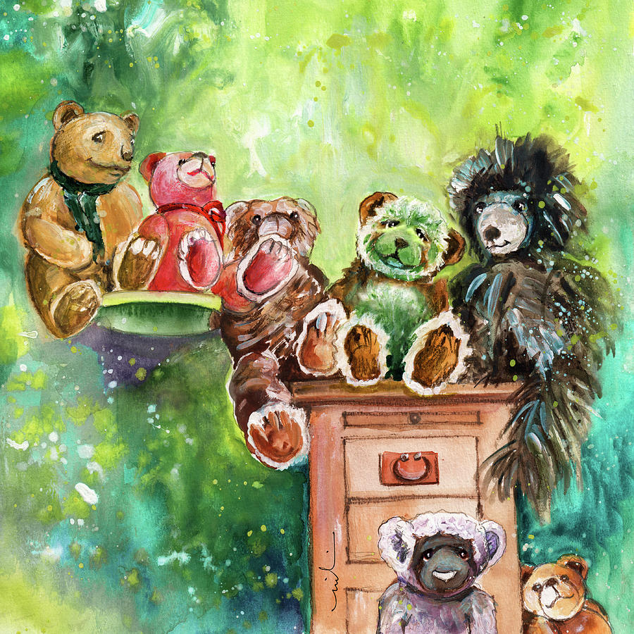 The Bears From The Yorkshire Moor Painting by Miki De Goodaboom