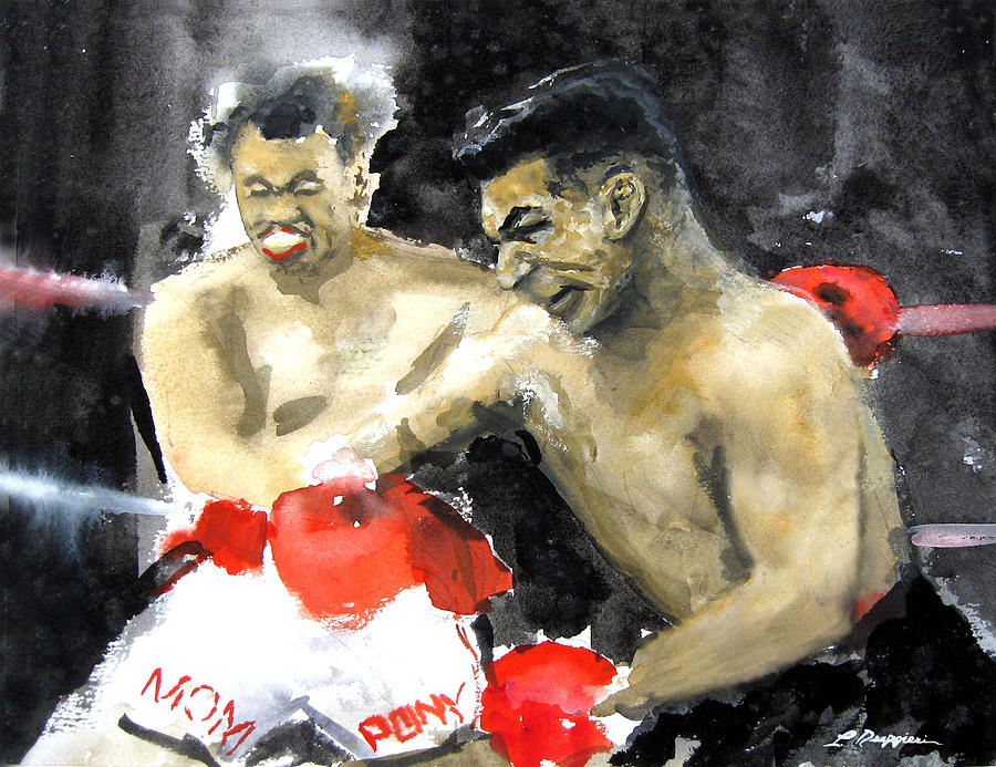 Athlete Painting - The Beast in the Ring by Leonardo Ruggieri