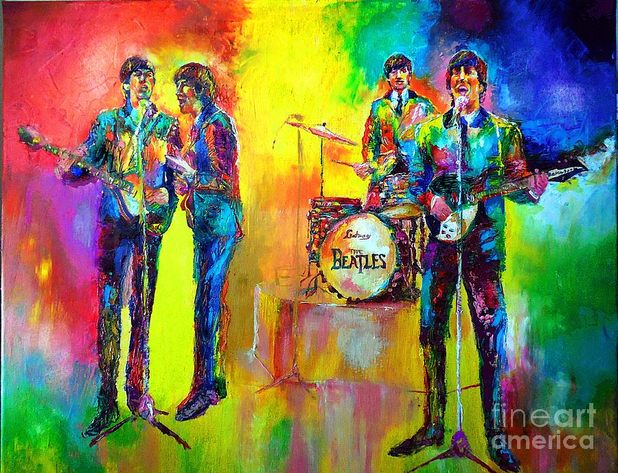 The Beatles A Hard Days Night Painting by Leland Castro