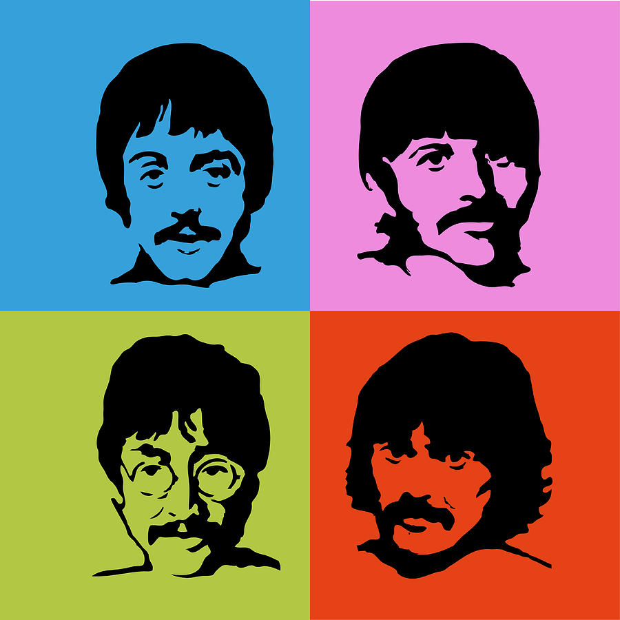 The Beatles Colors Digital Art by Geek N Rock