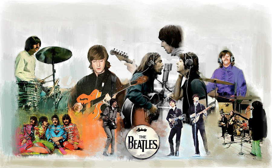 The Beatles FABS Painting by Iconic Images Art Gallery David Pucciarelli