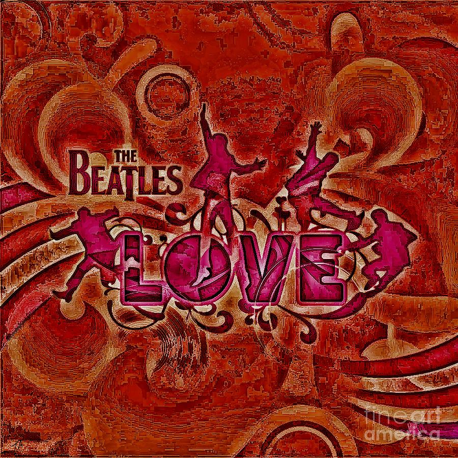 The Beatles Love Digital Art by Tommy Anderson