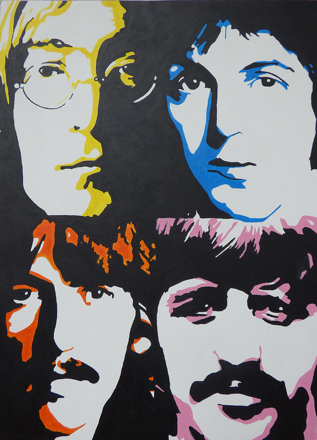 The Beatles Painting - The Beatles Pop Art Urban Art Music Art by Nick Randolph