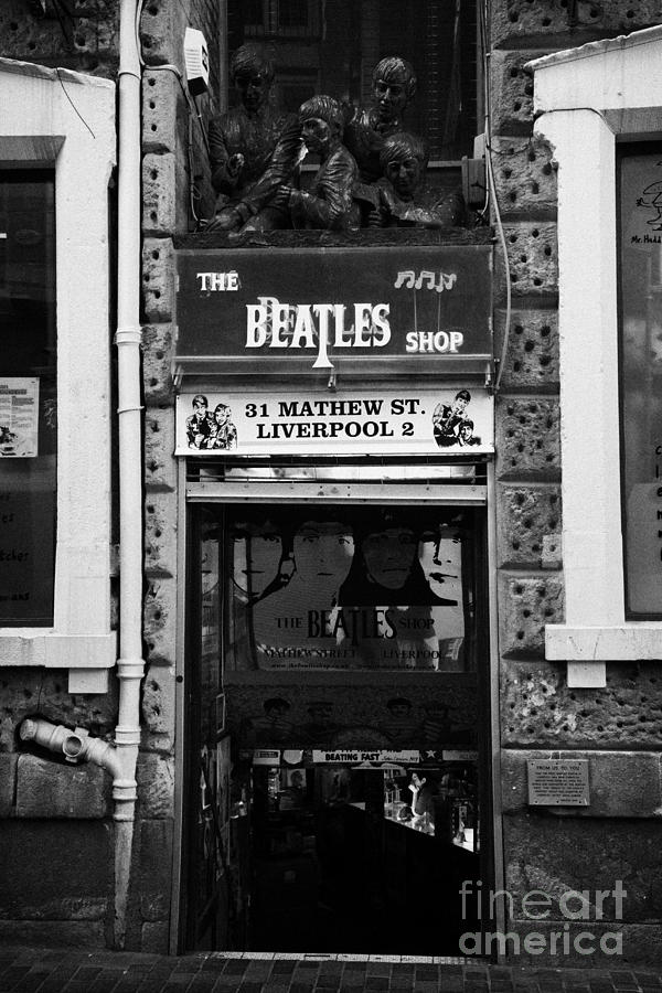 The Beatles Photograph - The Beatles Shop In Mathew Street In Liverpool City Centre Birthplace Of The Beatles Merseyside  by Joe Fox