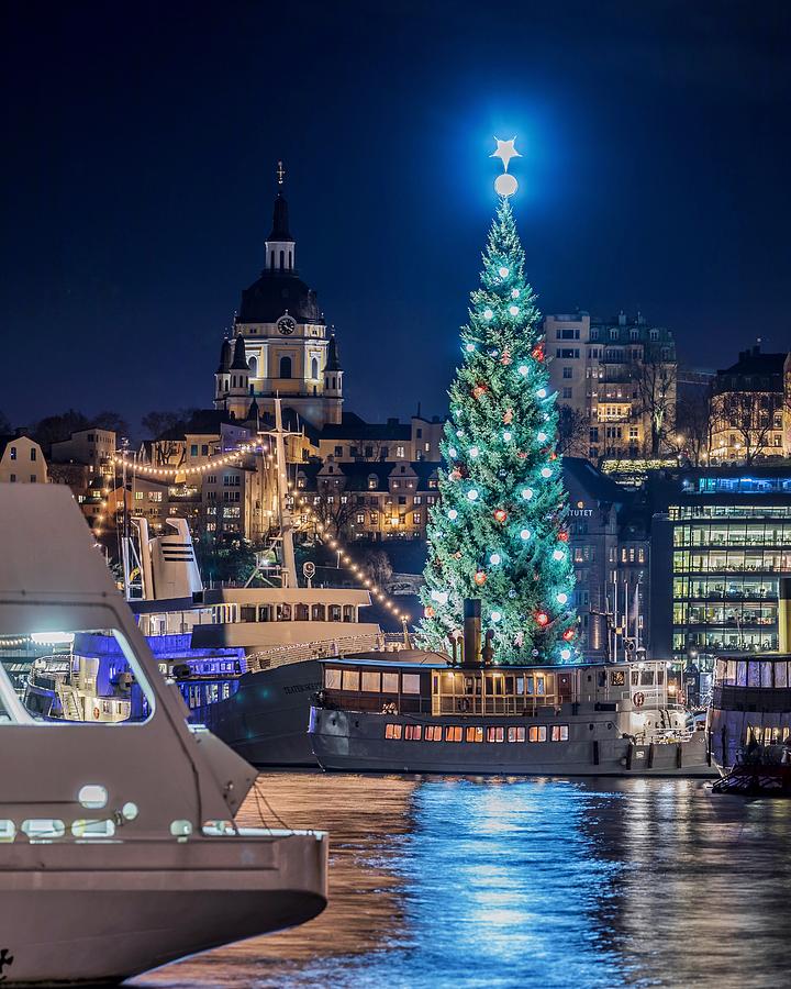 Beautiful Photograph - The beautiful, freshly renovated Katarina church and the gigantic Christmas tree in Stockholm by Dejan Kostic Beautiful Photograph - The beautiful, freshly renovated Katarina church and the gigantic Christmas tree in Stockholm by Dejan Kostic