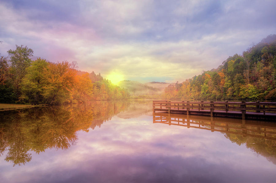 The Beauty of Autumn on the Lake Photograph by Debra and Dave Vanderlaan