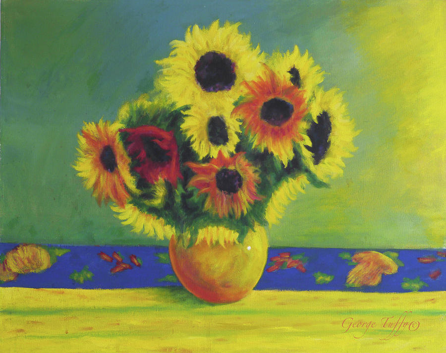  The beauty of sunflowers  Painting by George Tuffy