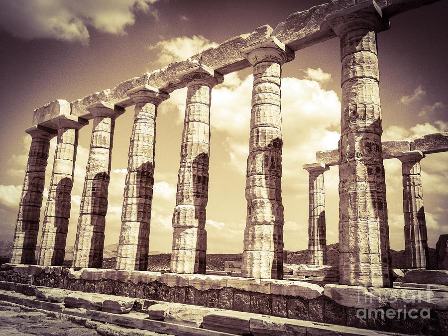 The Beauty of The Temple of Poseidon Photograph by Denise Railey