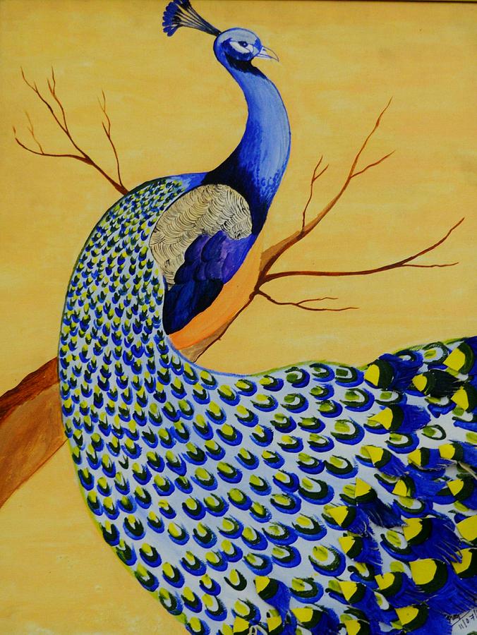 The Beauty Peacock Painting by Harsha Puthusserry - Fine Art America