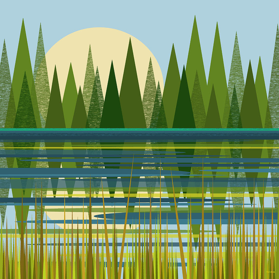 The Beaver Pond Digital Art by Val Arie