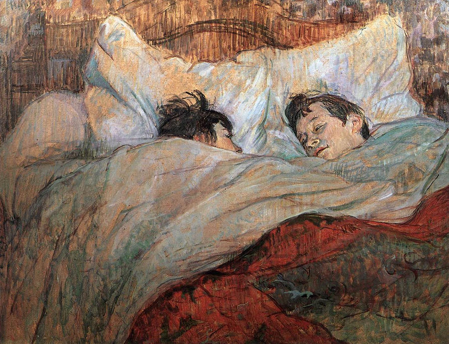 Henri De Toulouse Lautrec Painting - The Bed by Henri de Toulouse-Lautrec