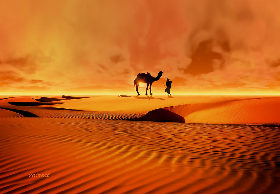Sunset Photograph - The Bedouin by Valerie Anne Kelly