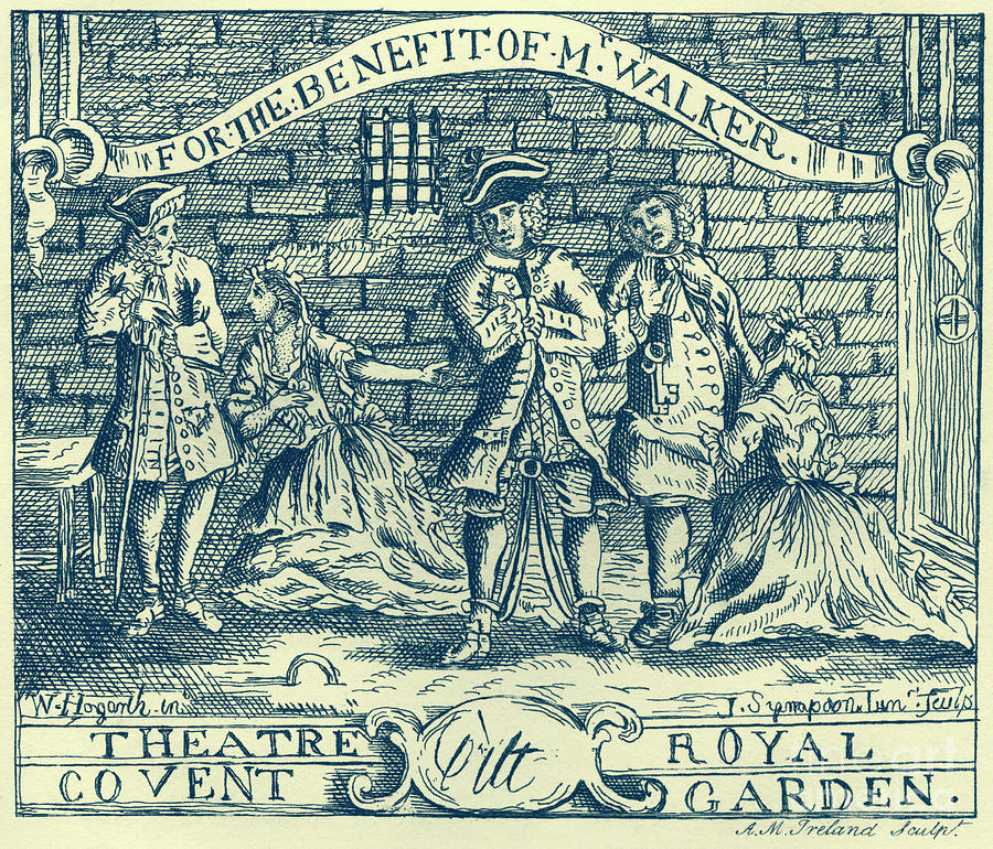 The Beggars Opera by John Gay Drawing by William Hogarth