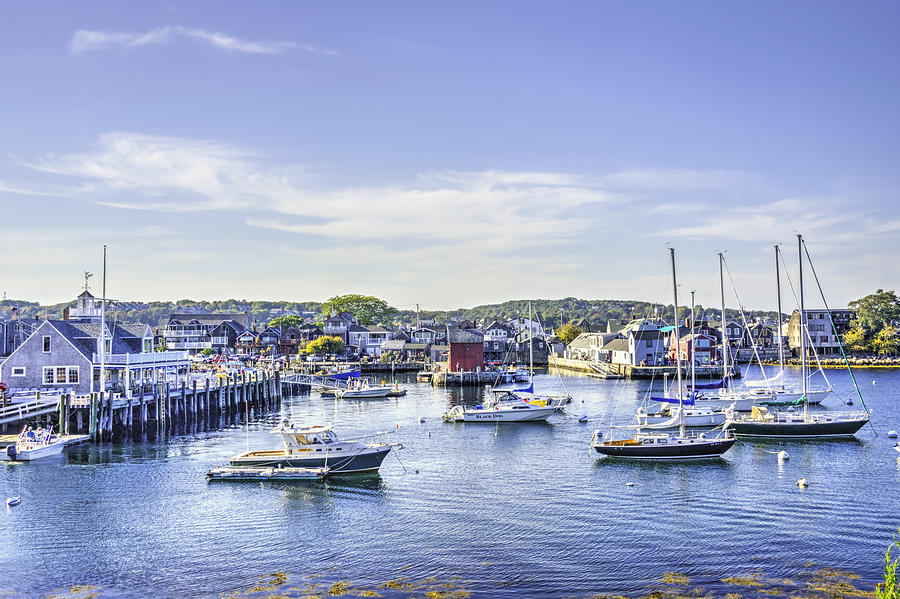 A Hint of Autumn in Rockport Harbor Photograph by Jean Hutchison