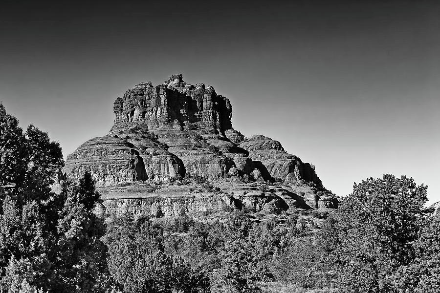 The Bell  2 Red Rock Loop Sedona bw Photograph by Mary Bedy