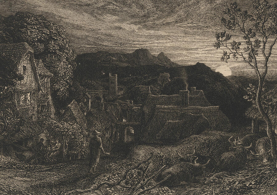 The Bellman, from 1879 Relief by Samuel Palmer
