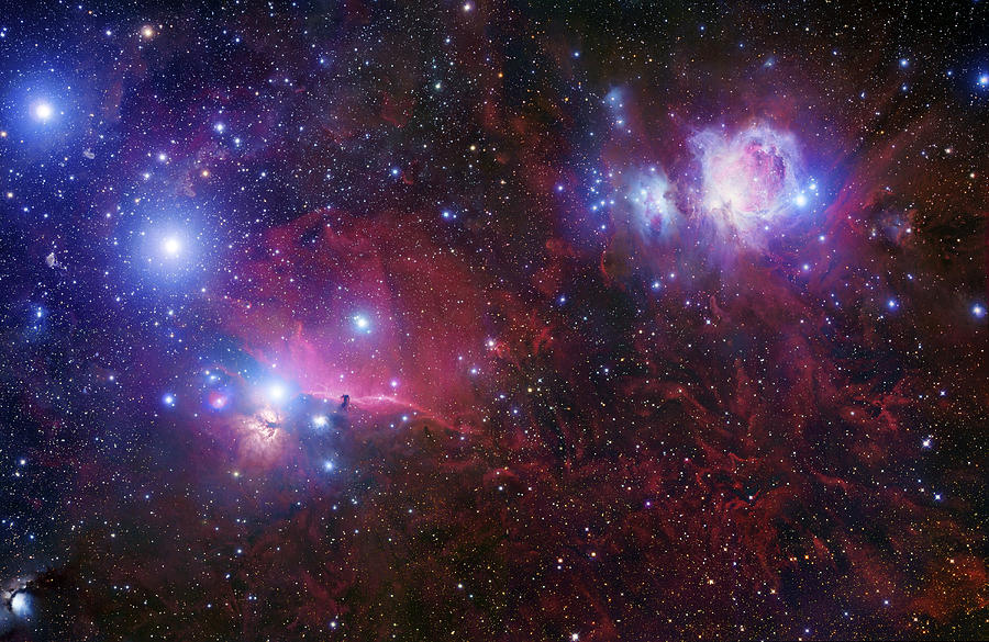 Space Photograph - The Belt Stars Of Orion by Robert Gendler
