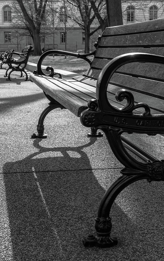 The Bench BW Photograph by Jonathan Nguyen