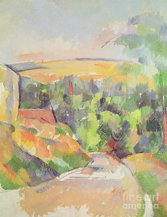 Paul Cezanne Painting - The Bend in the Road by Paul Cezanne