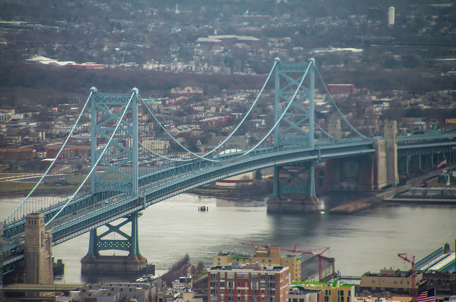 The Benjamin Franklin Bridge from Above Photograph by Bill Cannon