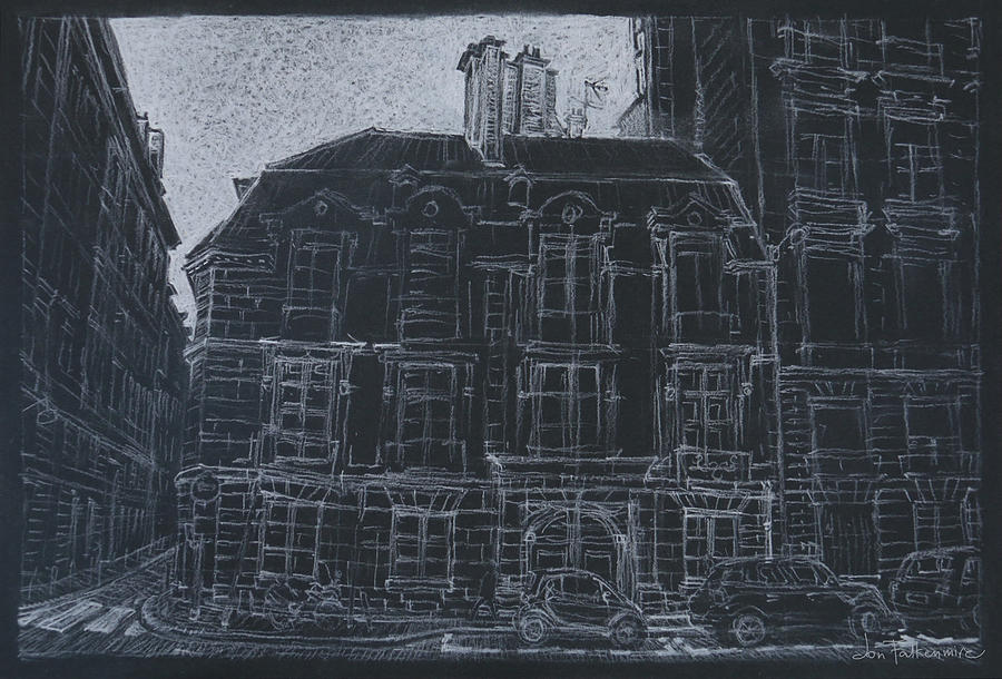 The Bent House, Paris  Drawing by Jon Falkenmire