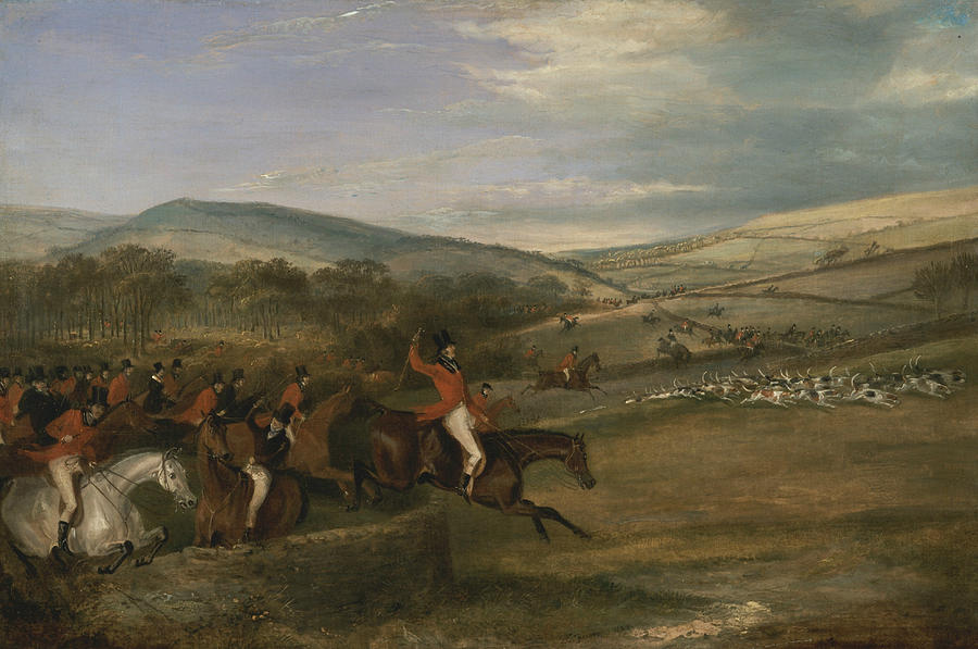 The Berkeley Hunt, 1842 - Full Cry Painting by Francis Calcraft Turner