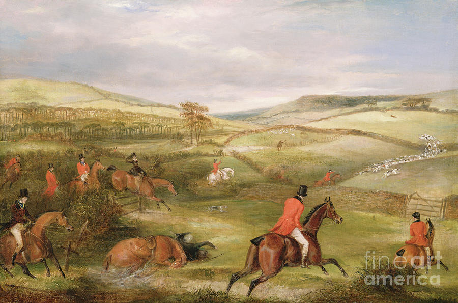 The Berkeley Hunt, 1842 The Chase  Painting by Francis Calcraft Turner
