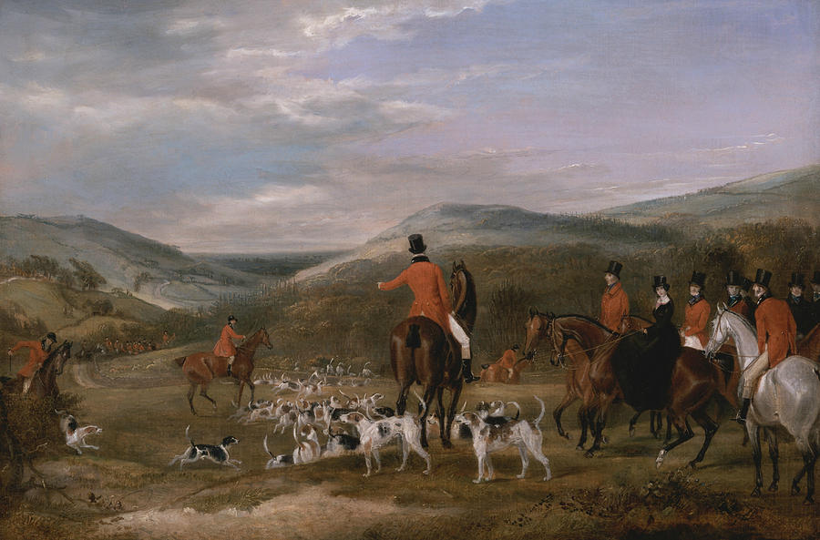 The Berkeley Hunt, 1842 - The Meet Painting by Francis Calcraft Turner