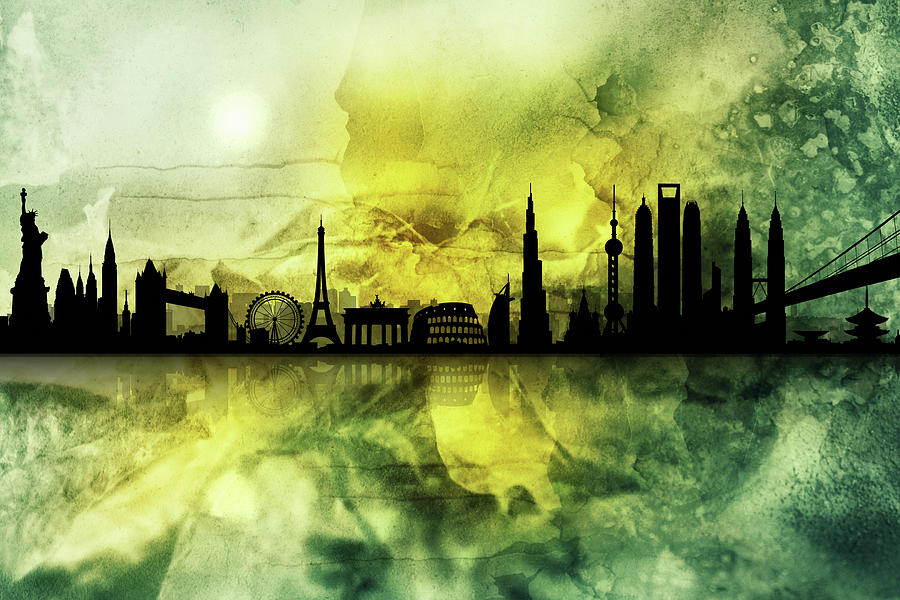 The Best city skyline 1 Digital Art by Lilia S
