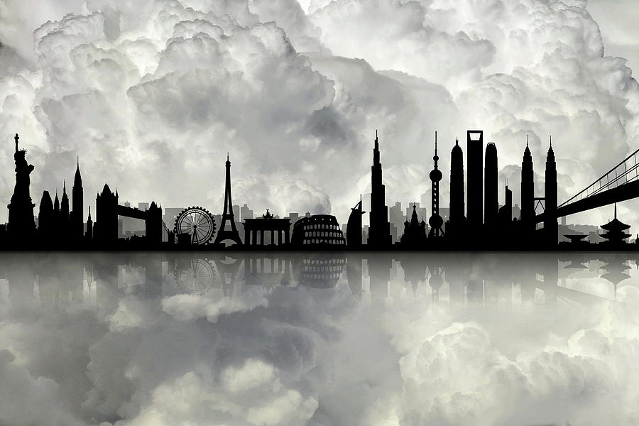 The Best City skyline Digital Art by Lilia D