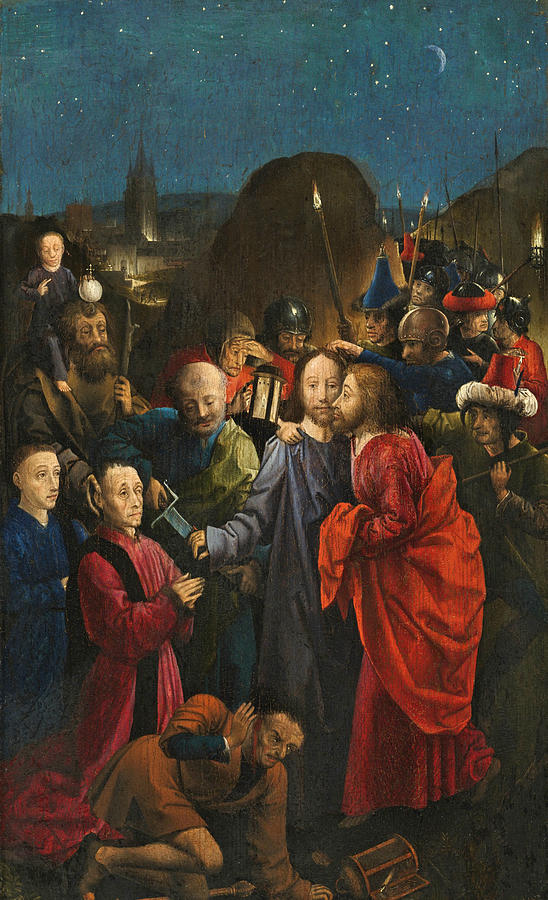 The Betrayal and Arrest of Christ Painting by The Master of the Dreux-Bude Triptych