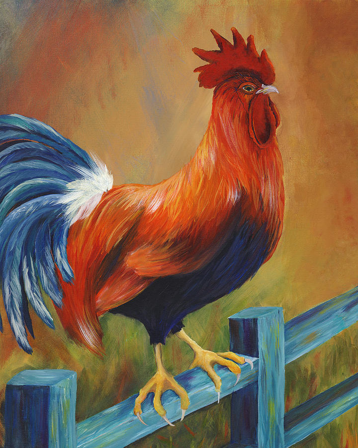 The Better Life - Rooster Painting by Debbie McCulley