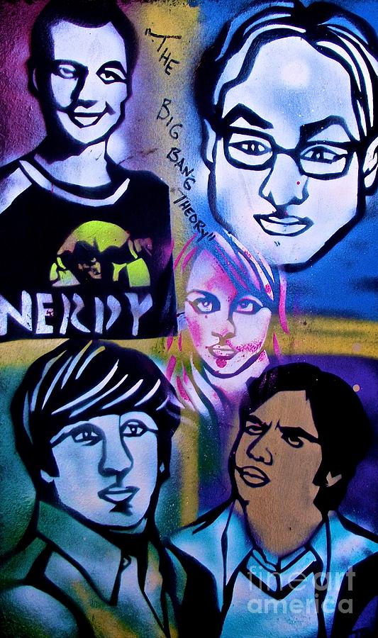 Hollywood Painting - The Big Bang Theory Faces by Tony B Conscious