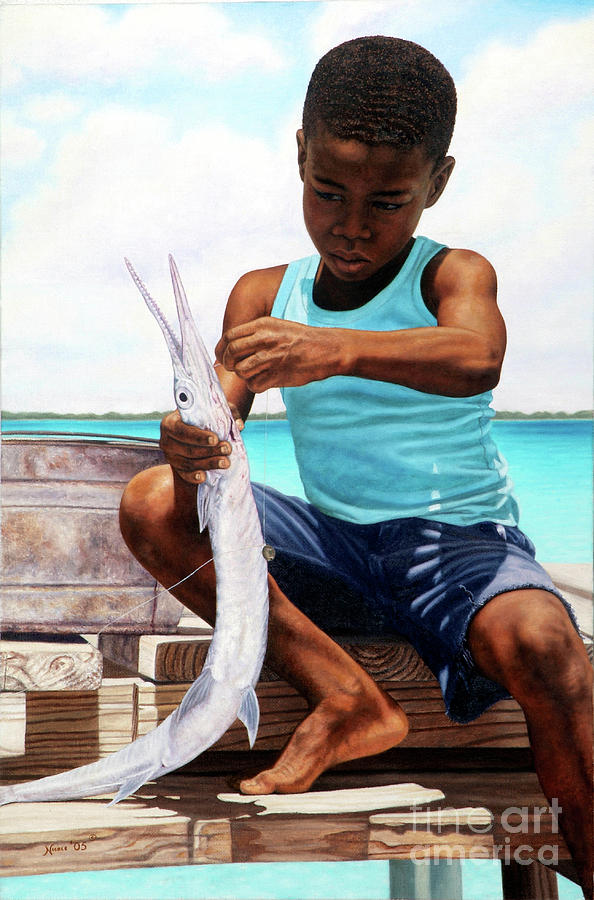 The Big Catch Painting by Nicole Minnis